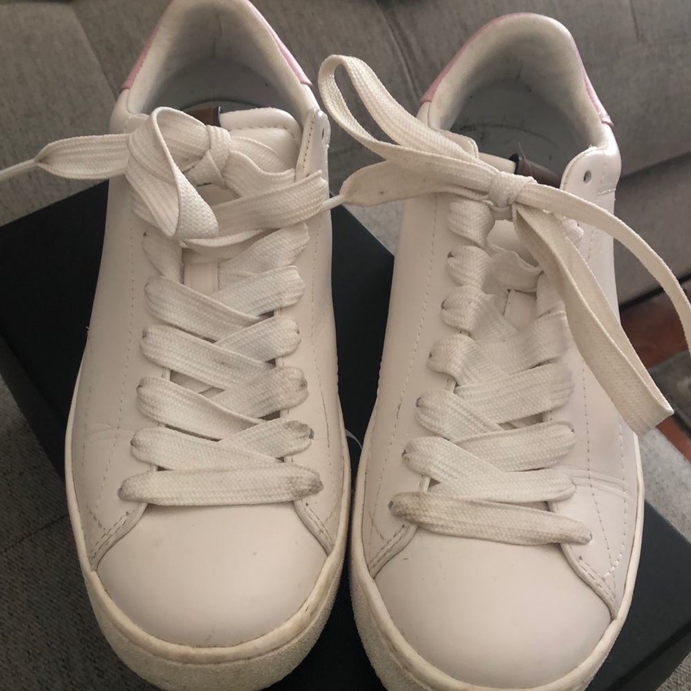 Cute COACH sneakers with pink detail